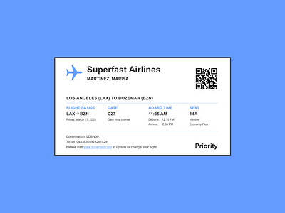 Boarding Pass (Daily Challenge 24) dailyui