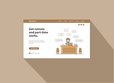 Landing page design design illustration photoshop ui