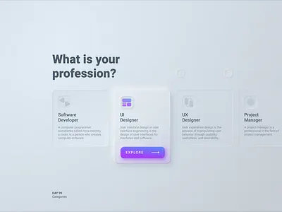 Daily UI Challenge Day #99 categories challenge dailyui day 99 design figma neumorphism ui ux web design