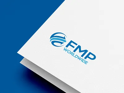 FMP WorldWide branding design flat illustration illustrator logo logo creation logo design minimal type vector