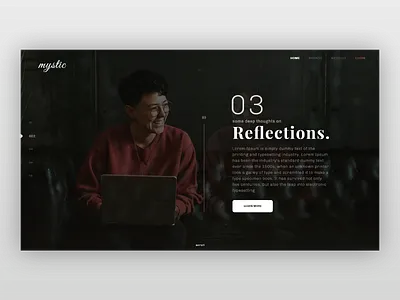 A journal web design idea clean clean ui dark ui journal landing page design landingpage minimal simple uiux web webdesign