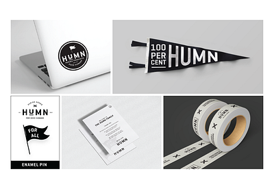 HUMN | Brand Elements brand design branding clean design gender neutral logo packagingdesign print print design type typography