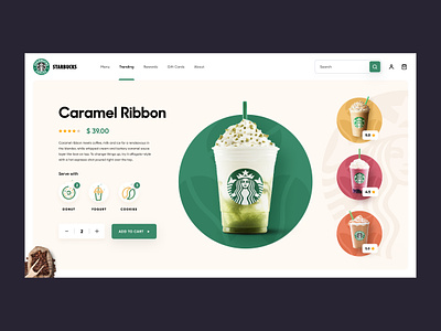 Starbucks Coffee Website breakfast cafe chocolate coffee coffee bean coffee shop coffee shots drink ecommerce expresso food homepage kopi landing page latte mockup restaurant starbucks web design website