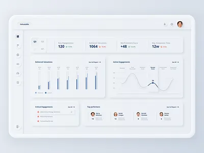 Neomorphism | Soft UI Dashboard Concept charts dashboard dashboard ui finance neomorphism skeumorphism soft ui valuation