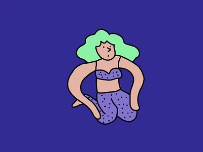 Yoga To Feel Your Best adorable character cute doodle drawing girl graphic illustration illustrator kawaii