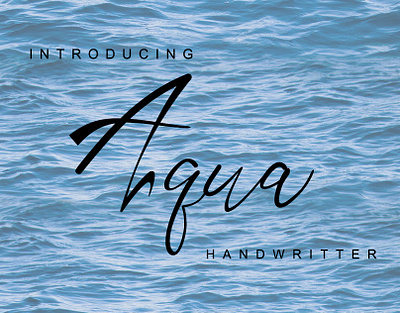 Aqua Script design font illustration