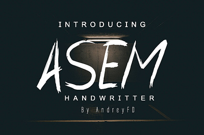 Asem design font illustration typography