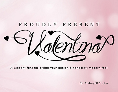 valentina design font illustration typography