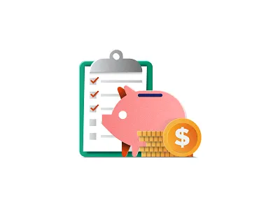 Paper Spot Illustration 2 of 5 check clipboard coin illustration money paper pig piggybank shadow shadows