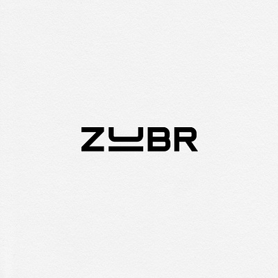 ZUBR brand branding custom design lettering logo modern type typography wordmark
