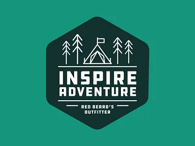 Inspire Adventure for Red Beard's Outfitter adventure design graphic graphic design icon illustration illustrator logo outdoors typography vector
