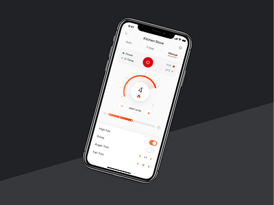 Stove Controls App app design figma ios