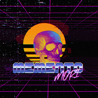 Memento Mori memento mori metal outrun skull vaporwave