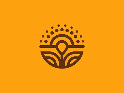 Sunny Bloom Logo brand branding flower geometric icon logo nature sun thick lines