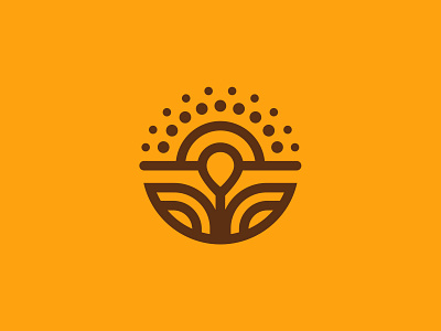 Sunny Bloom Logo brand branding flower geometric icon logo nature sun thick lines