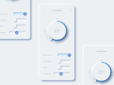 Home Monitoring 021 dailyui dailyui 021 home monitoring neomorphism temperature ui