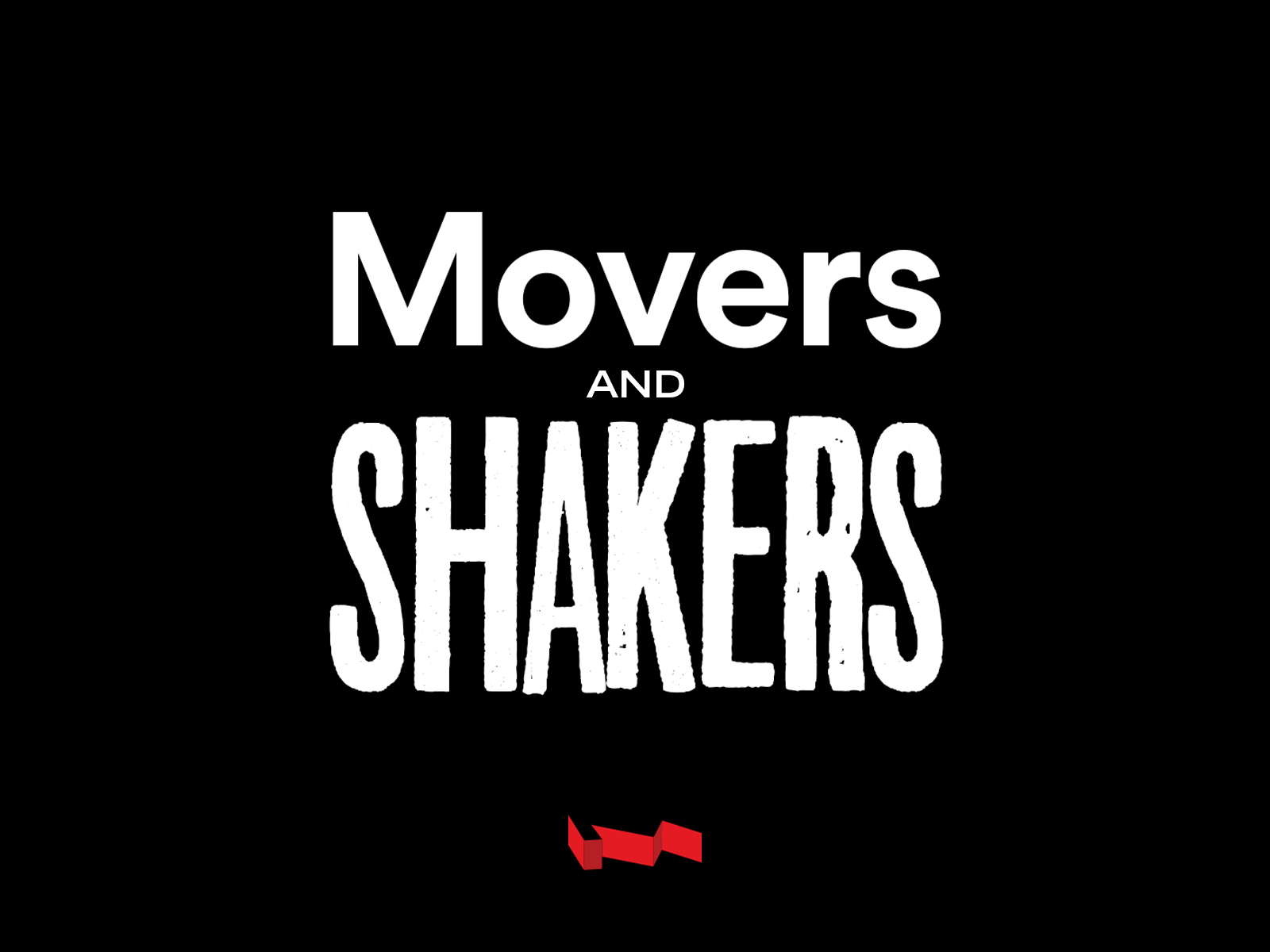 MoversAndShakers adversiting brand brand identity branding distressed event gif logo marketing move presentation shake subbrand typography warped