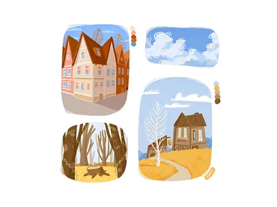 Landscape studies background art design digital art digital drawing digital illustration drawing illustration landscape nature illustration painting procreate