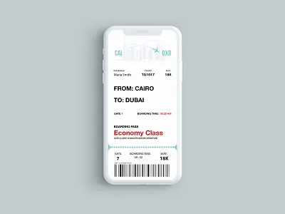 Daily UI :: 024 Boarding Pass boarding pass ui design