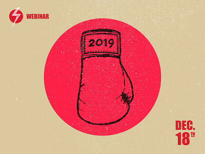 Biggest Battles of 2019 webinar graphics boxing element three hand drawn illustration webinar