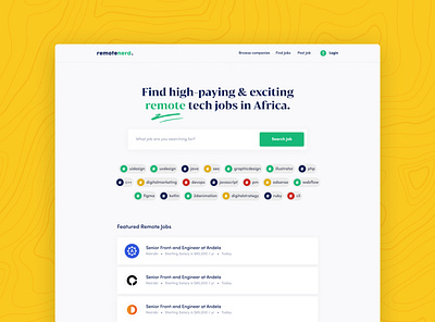 Remote Nerd Job Portal brand business consultant design ghana technology ui