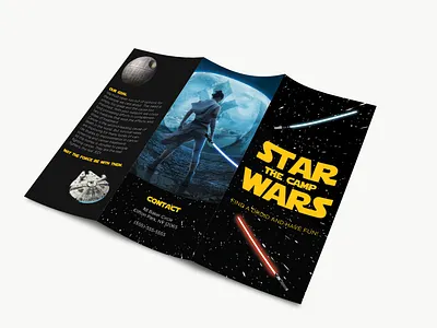 Star Wars Camp animation branding brochure brochure design design illustration illustrator logo minimal print print design typography ux vector