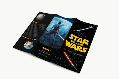 Star Wars Camp animation branding brochure brochure design design illustration illustrator logo minimal print print design typography ux vector