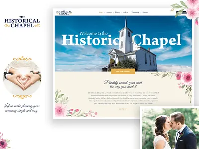The Historical Chapel branding creative identity illustration logo typography ui ui design ux web wedding