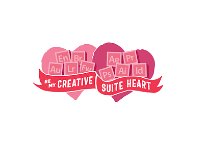 Creative Suite Heart branding design graphic design hand lettering illustration lettering lockup logo typography valentines day vector