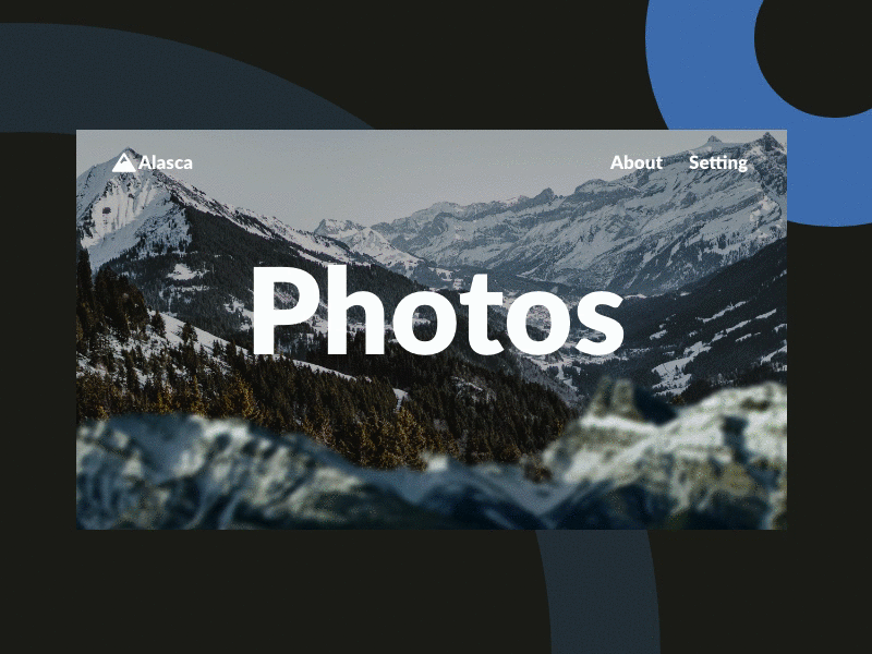 Parallax transition alaska motion parallax parallax scrolling photos transition ui uidesign uiux xd