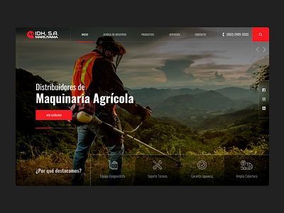 IDH WEBSITE agriculture brand design guatemala homepage industrial red ui ux web design webdesign website