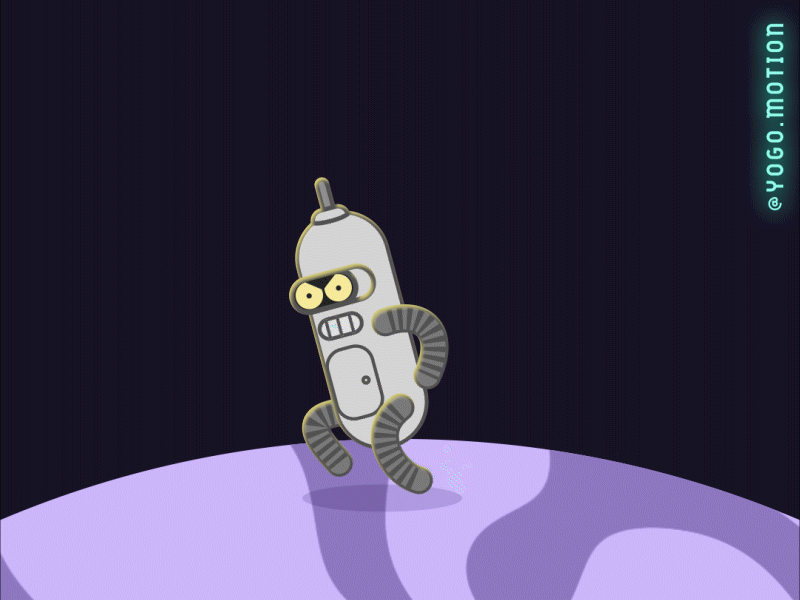 Bender Runclycle after effetcs animation animation 2d bender character character animation design flat illustration motion motion design motion design school motion designer motiongraphic motiongraphics runcycle walkcycle