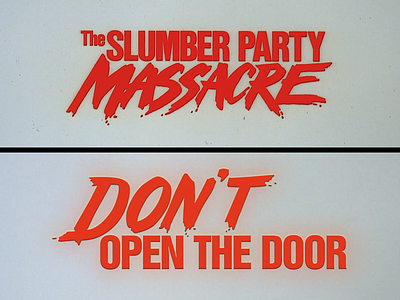 Don't Open the Door 80s horror title card
