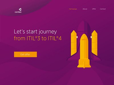 Let's journey education illustration itil itsm journey space spaceship ui website