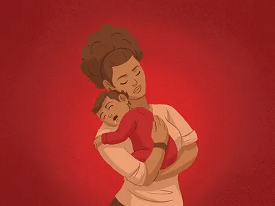 Storge baby child comfort drawing family illustrations love mom mother motherhood parent sketch