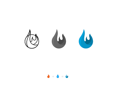 Fire Safety Branding branding droplet fire flames icon logo process water wip