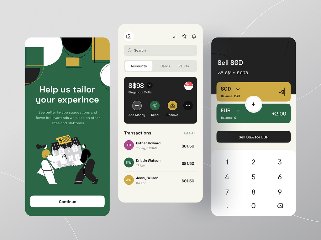 Fintech App by Ofspace on Dribbble