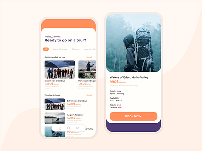 Tour Booking Mobile App app application interaction design mobile mobile app mobile app design mobile apps mobile design mobile ui ui ui ux ui design uidesign uiux user interaction user interface user interfaces ux ux ui uxui