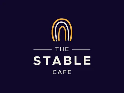 The Stable Cafe Logo arch brand branding cafe design flat guidelines horse identity illustration logo minimal shoe stable type vector