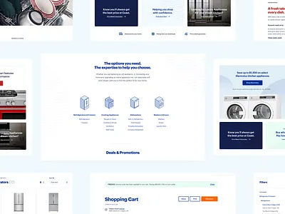 Coast Appliances - E-commerce Store appliances ecommerce isometric icons measurements product design product page responsive ui ux waves web