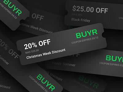 Coupon design for buyr.com buyr buyr.com coupon coupon code coupons dark discount promo promo code