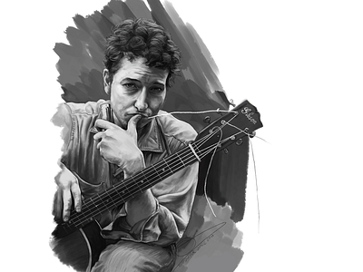 Bob bob dylan design digital art digital illustration digital painting illustration photoshop art portrait