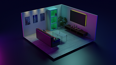 Room Scene 3d artist 3dartist 3dmodelling 3drendering animation blender 3d cyberpunk design illustration render room room scene scenery sketch vfx