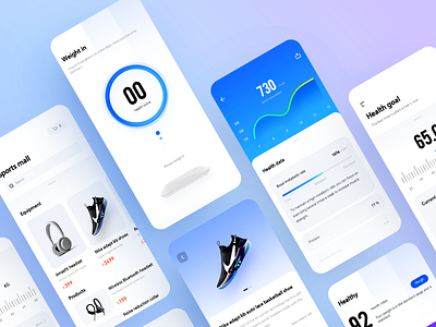 Sports health management app collection design radesign ui uidesign 设计