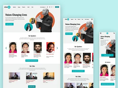 SpeakOut Responsive Layout design mobile responsive design ui ux website