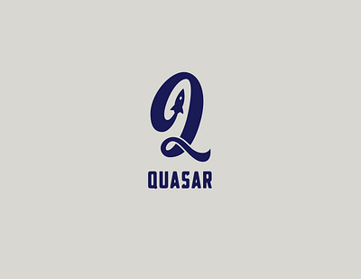 Kinda Daily Logo Challenge 001: Quasar Rocketship badge branding daily logo challenge dailylogochallenge design flat icon illustration lettering logo q quasar rocketship rocketship logo type typography vector