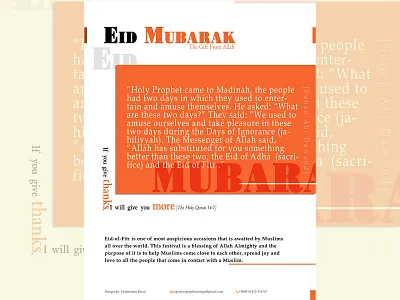 Eid Mubarak wish to client. banner banner ad banner ads banner design banners card eid eid mubarak email design email marketing email template flyer design flyer template happy muslim orange photoshop wish wish card wishes