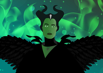 Maleficent Vector Art adobeillustator art artwork characterdesign design digital illustration digitalart female character illustration illustrator maleficent vectorart vectorillustration