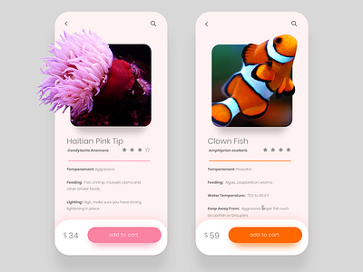 Salt Shop - Aquarium Shopping app app application clean design ecommerce fish ios mobile ocean shopping app ux