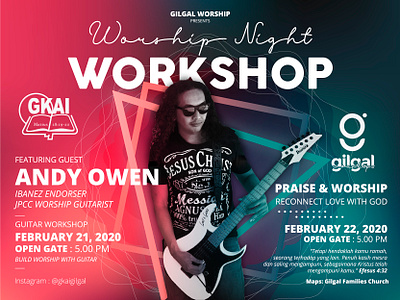 Worship Night // Andy Owen // Fliyer banner design design graphic design vector